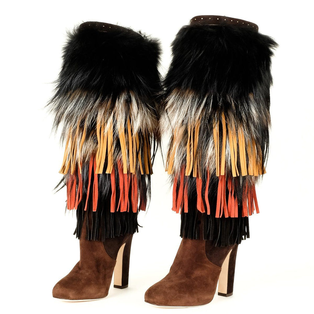 Jimmy Choo Brown Suede Dalia Knee Hight Boots 37