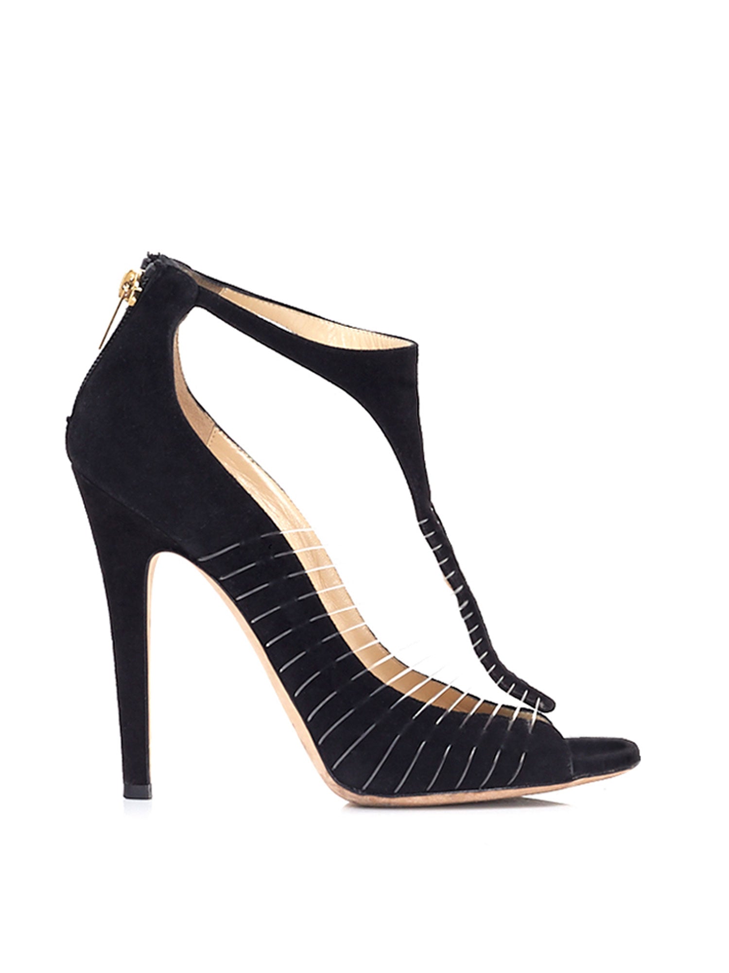 Suede T Bar Wire Sandals