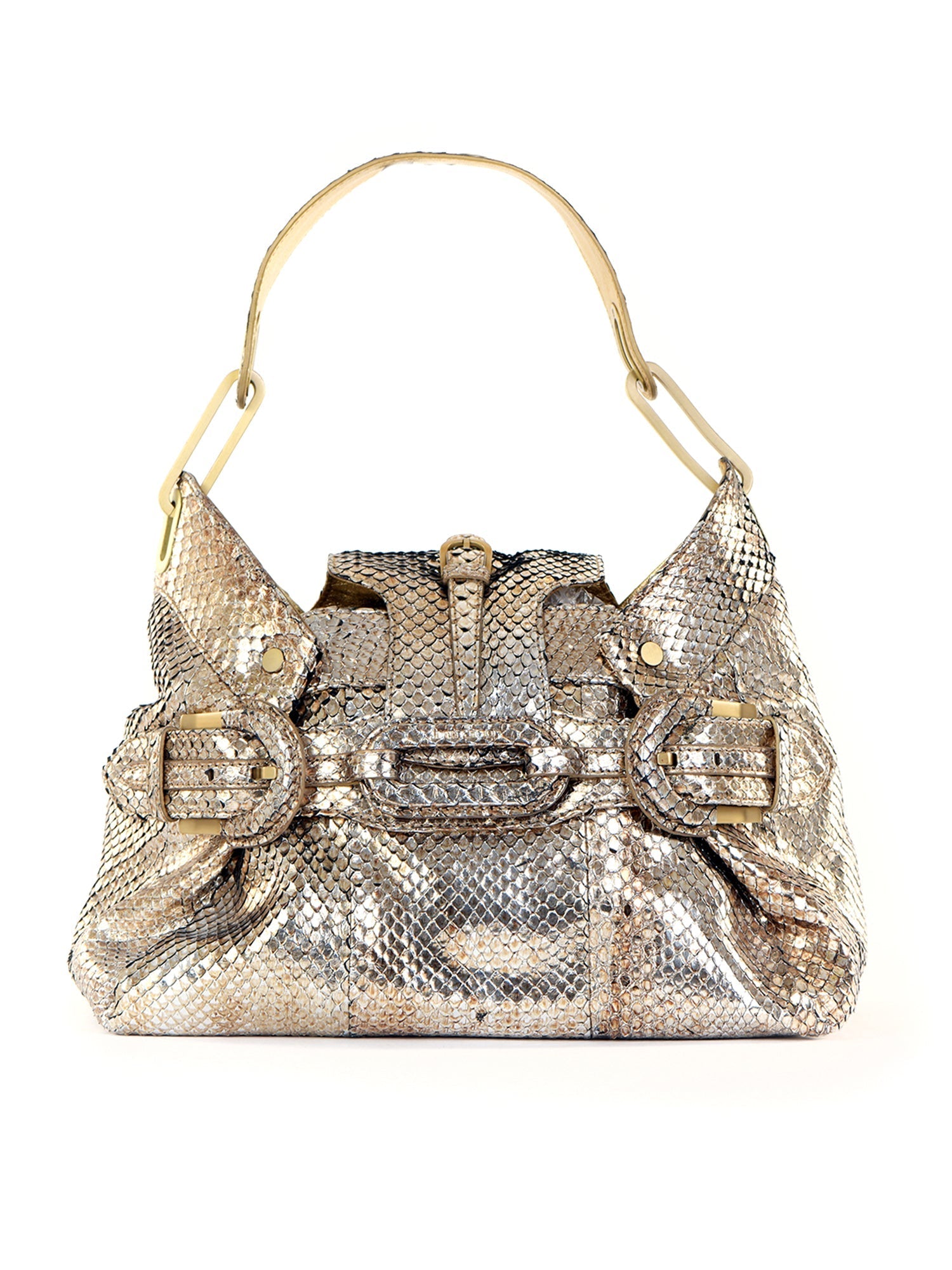 Tulita Metallic Snakeskin Bag