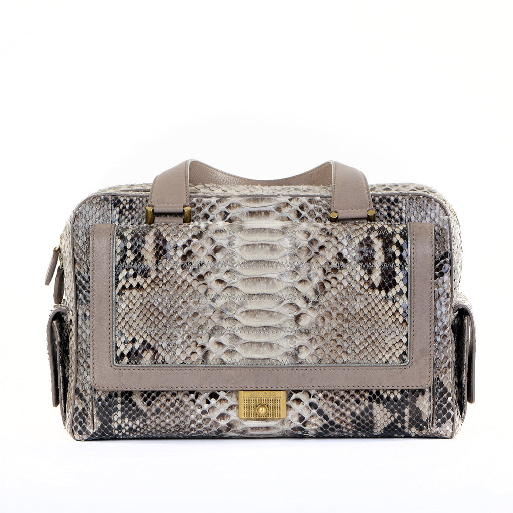 Catherine Snakeskin Box Satchel