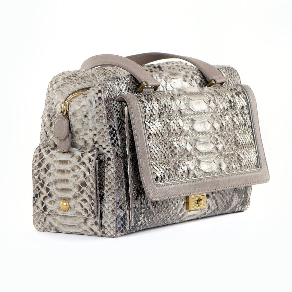 Catherine Snakeskin Box Satchel