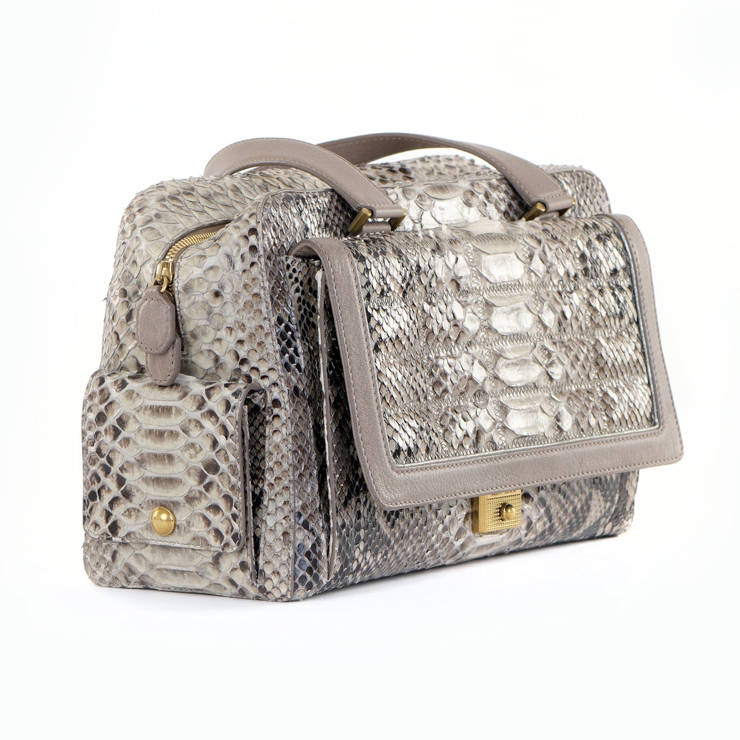 Catherine Snakeskin Box Satchel