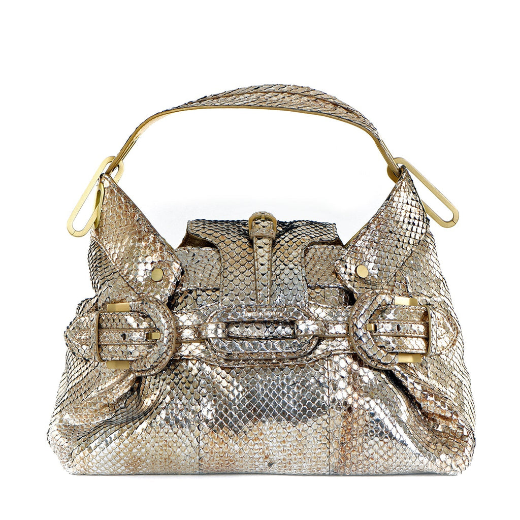 Tulita Metallic Snakeskin Bag