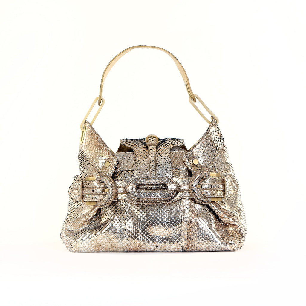 Tulita Metallic Snakeskin Bag