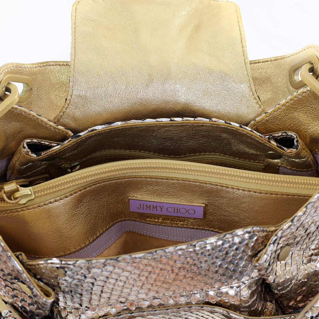 Tulita Metallic Snakeskin Bag