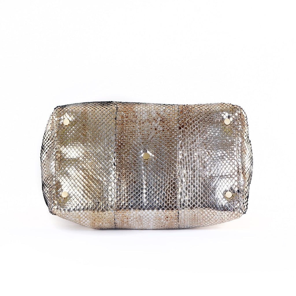 Tulita Metallic Snakeskin Bag