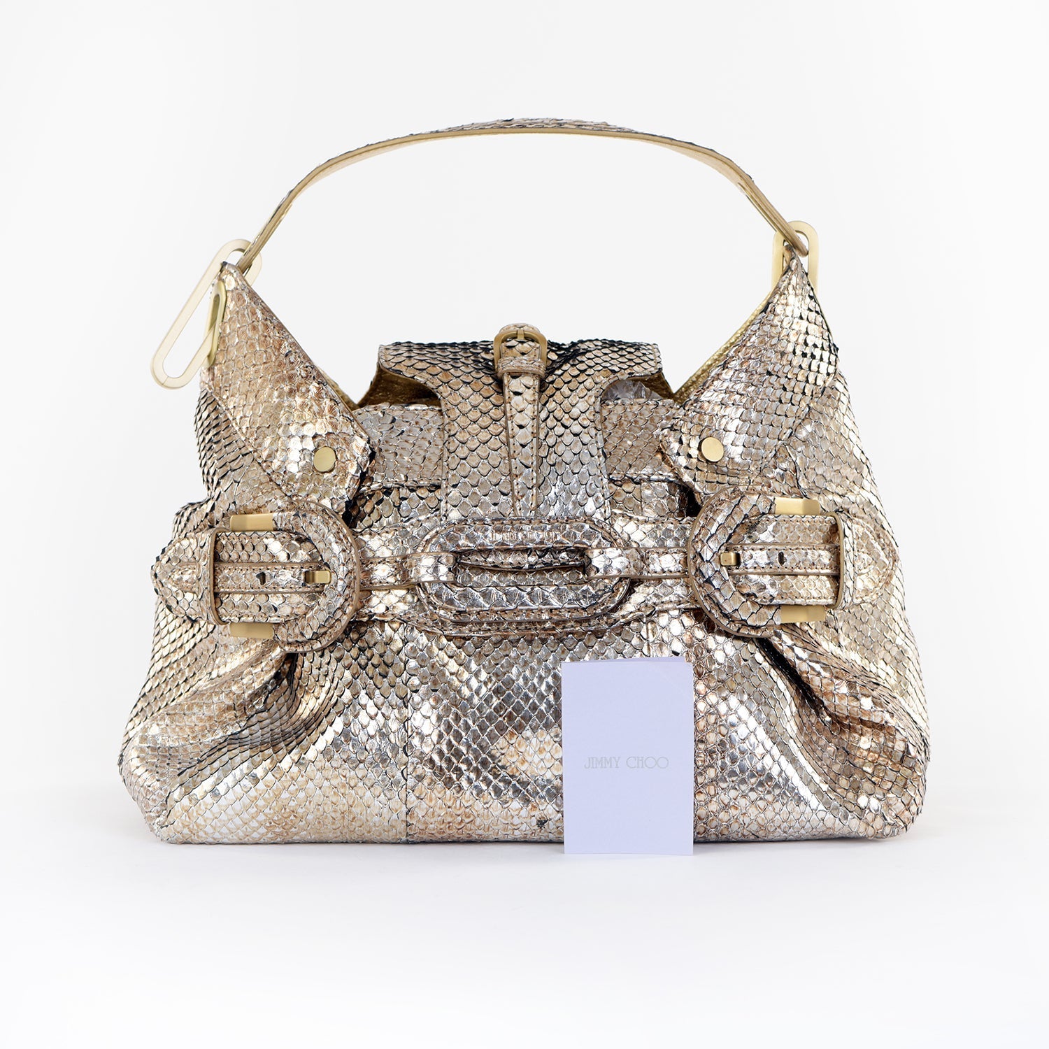 Tulita Metallic Snakeskin Bag