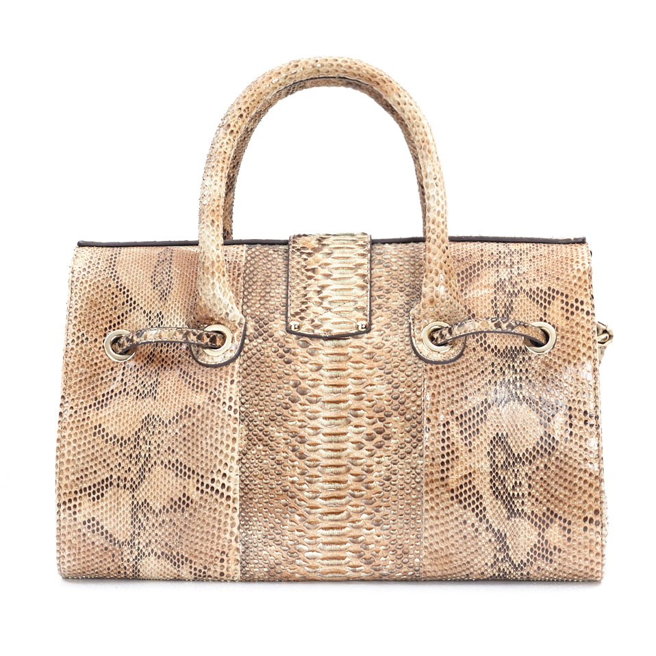 Medium Snakeskin Rosalie Satchel