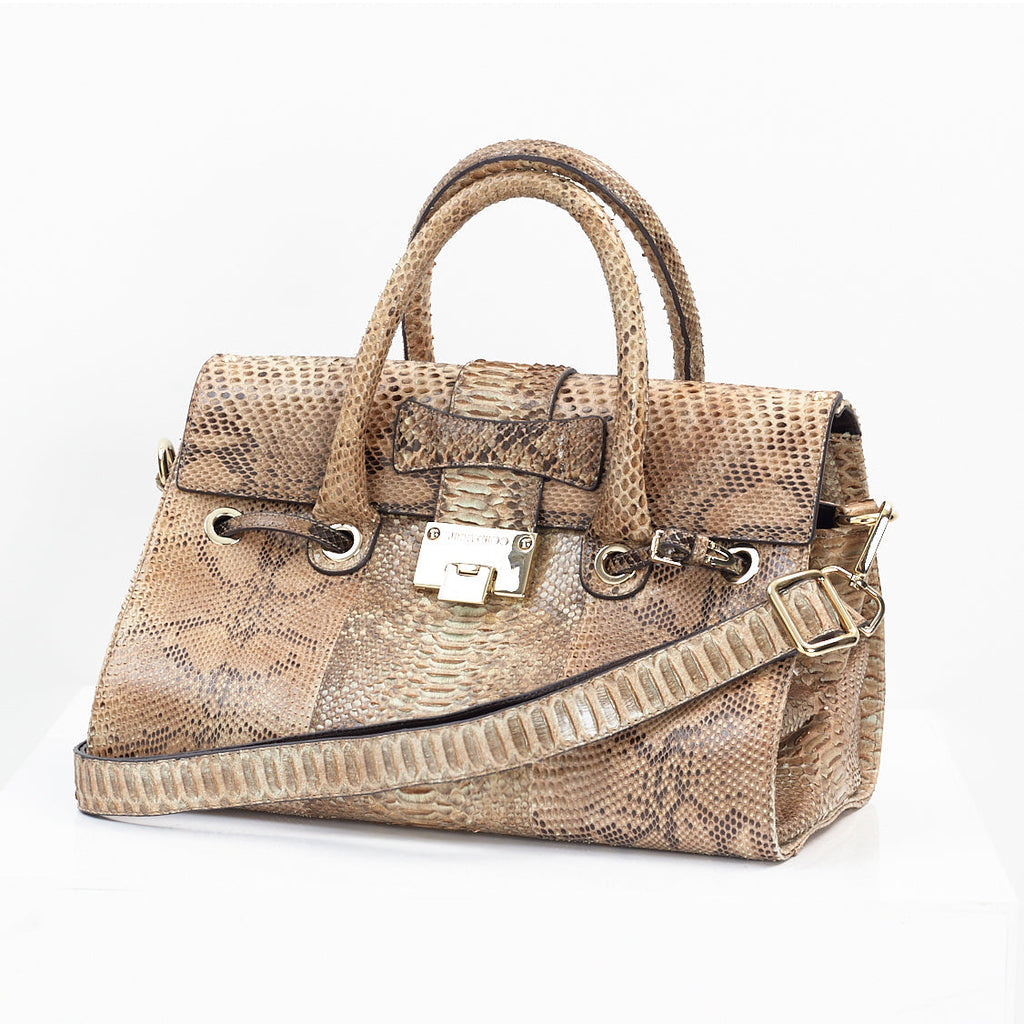 Medium Snakeskin Rosalie Satchel