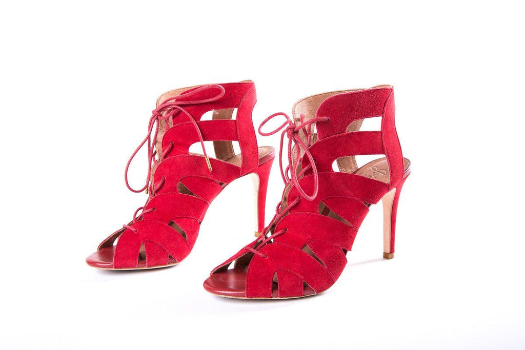 Joie Red Caged Sandals SZ 39