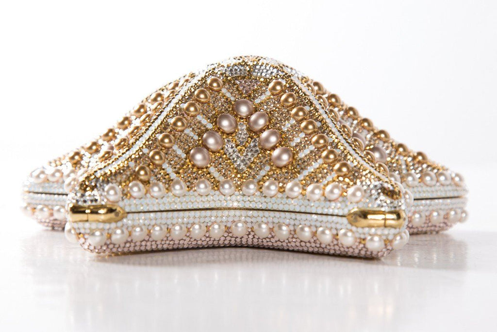 Judith Leiber Gold Stella Starfish MinaudiÃƒÆ’Ã‚Â¨re Evening Bag