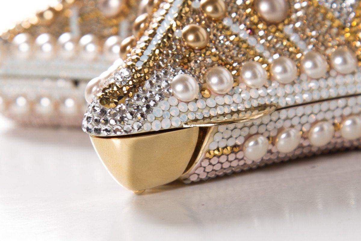 Judith Leiber Gold Stella Starfish MinaudiÃƒÆ’Ã‚Â¨re Evening Bag