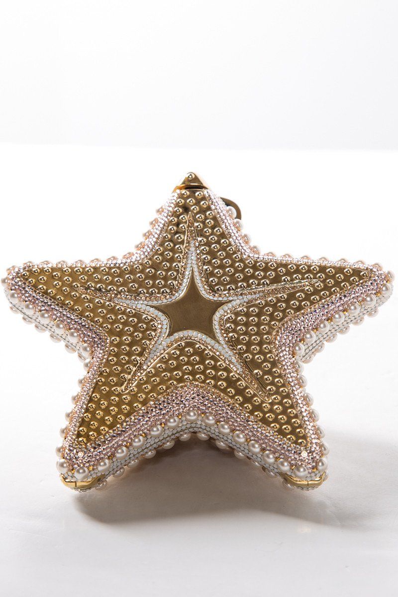 Judith Leiber Gold Stella Starfish MinaudiÃƒÆ’Ã‚Â¨re Evening Bag