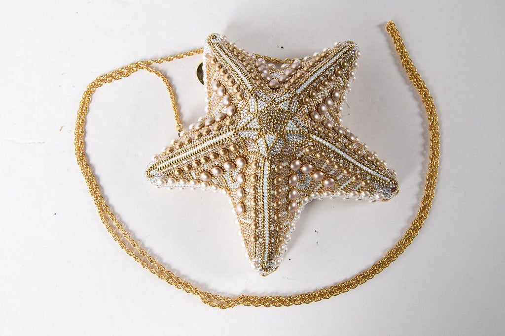 Judith Leiber Gold Stella Starfish MinaudiÃƒÆ’Ã‚Â¨re Evening Bag