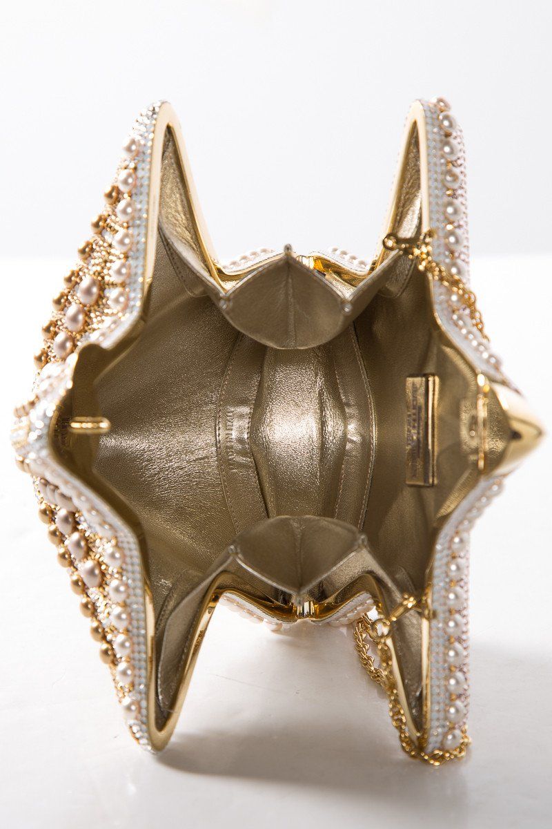 Judith Leiber Gold Stella Starfish MinaudiÃƒÆ’Ã‚Â¨re Evening Bag