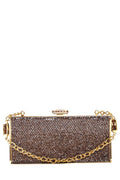 Judith Leiber Gold-Tone Crystal Embellishment Clutch