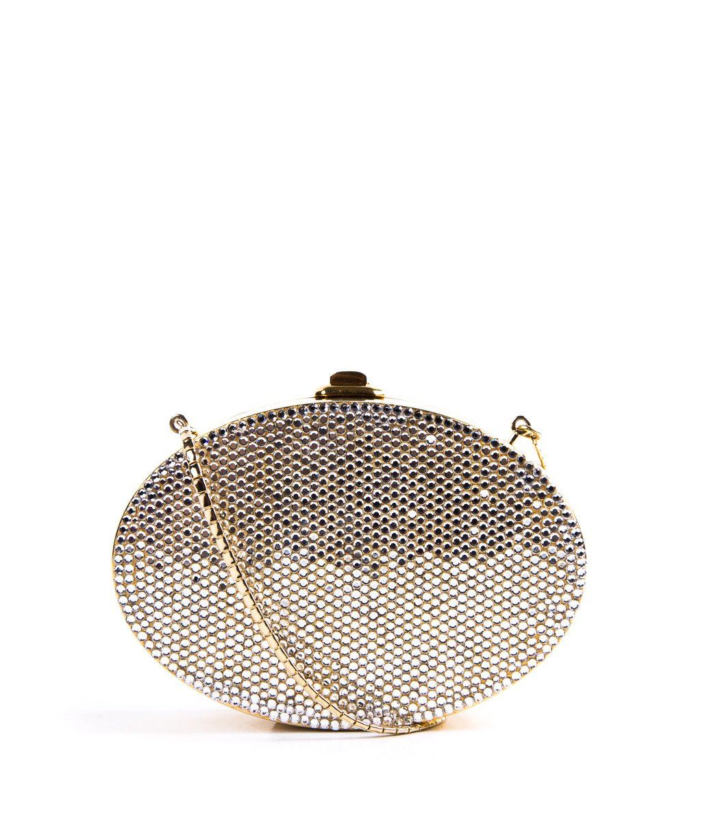 Judith Leiber Oval Crystal Clutch