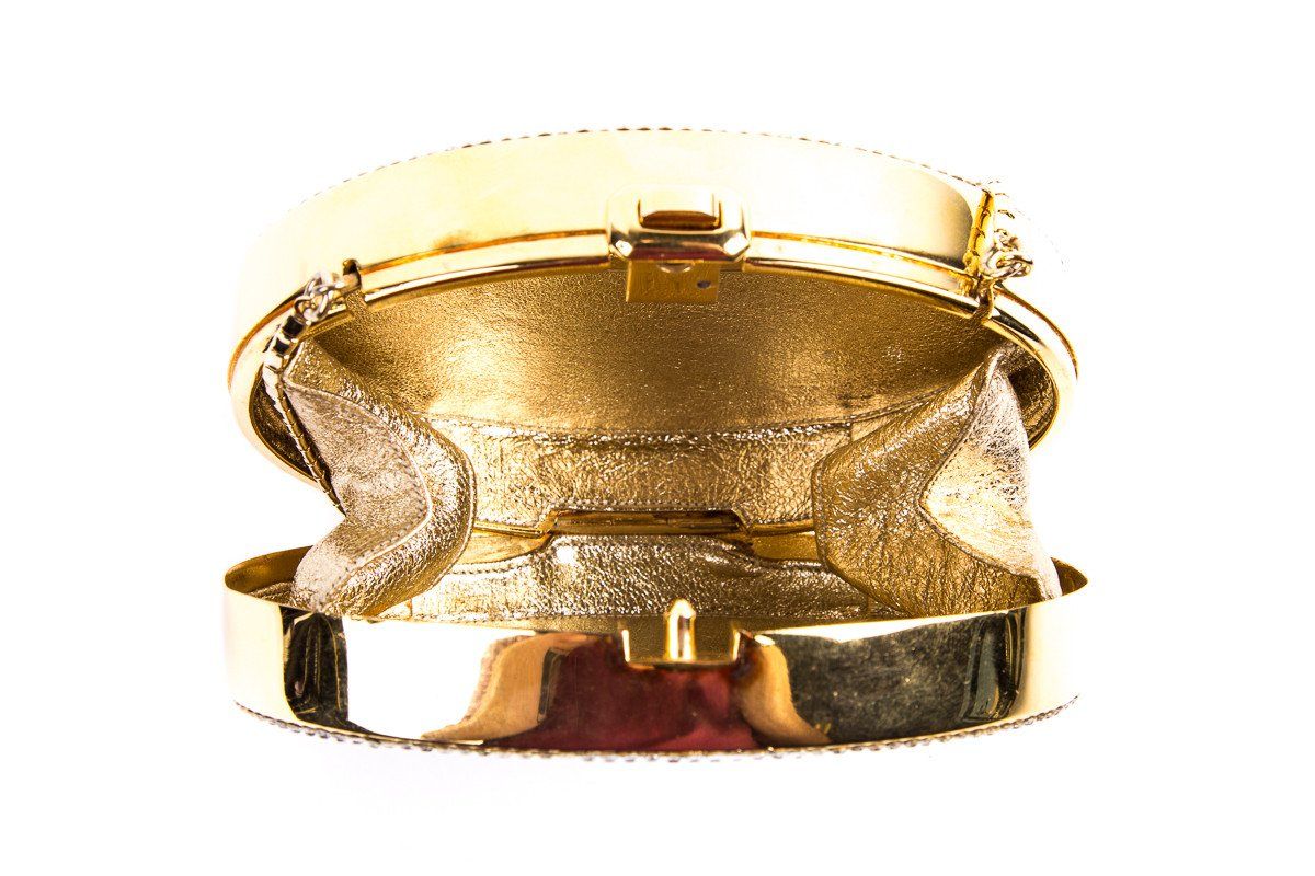 Judith Leiber Oval Crystal Clutch