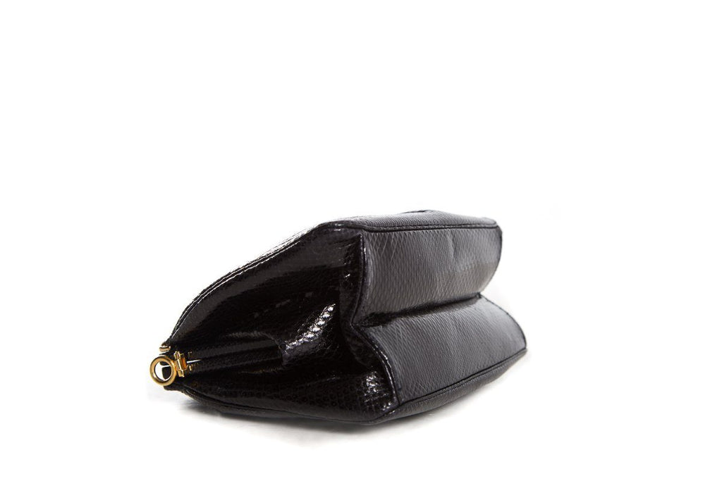 Judith Leiber Black Pyton Cross-Body