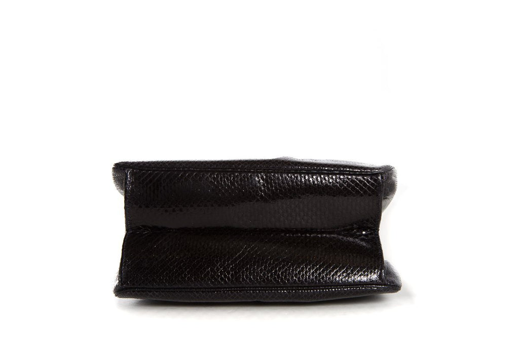 Judith Leiber Black Pyton Cross-Body