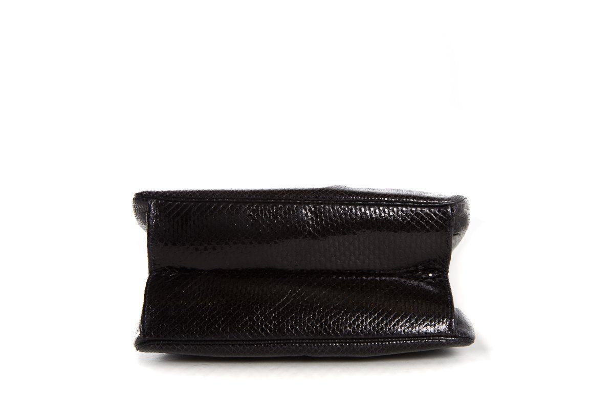 Judith Leiber Black Pyton Cross-Body
