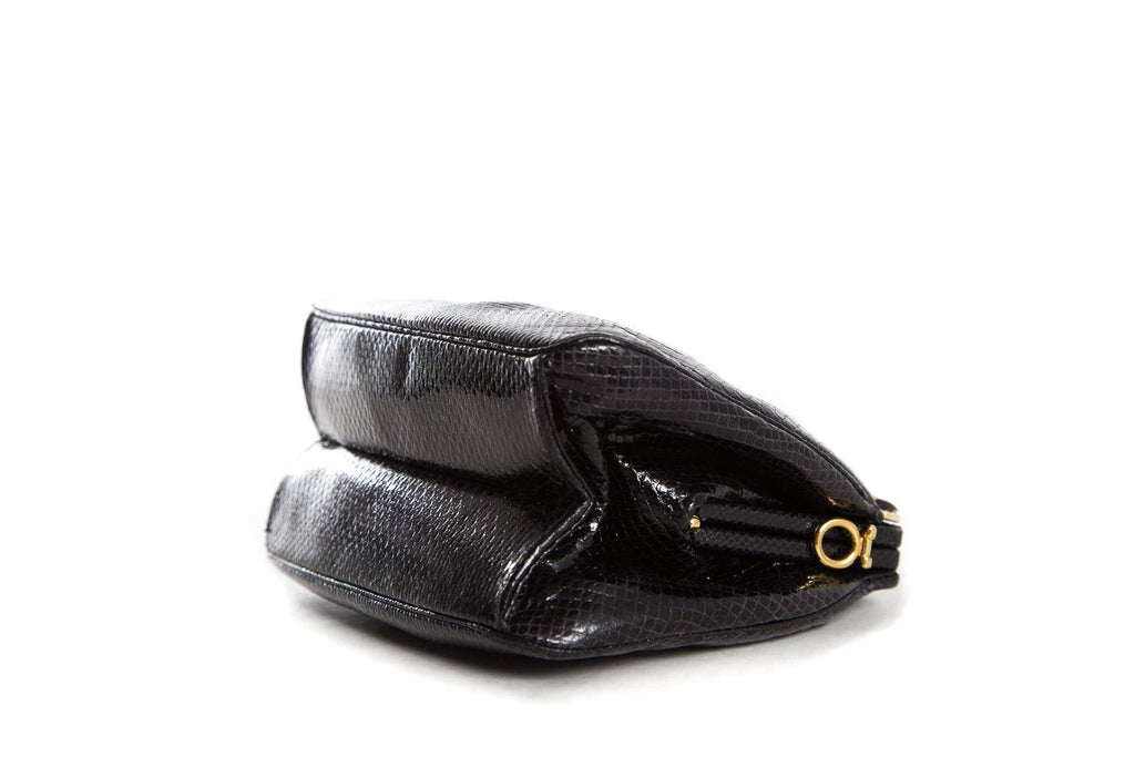 Judith Leiber Black Pyton Cross-Body