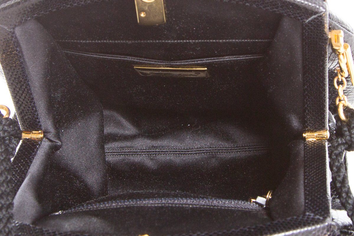 Judith Leiber Black Pyton Cross-Body