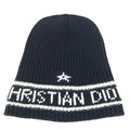 Christian Dior Knit hat 31NOE714IXGH Wool / cashmere Navy logo Women U Used
