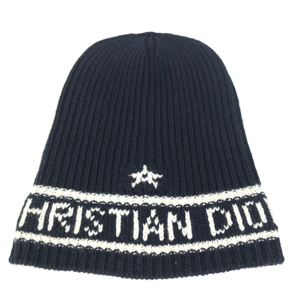 Christian Dior Knit hat 31NOE714IXGH Wool / cashmere Navy logo Women U Used