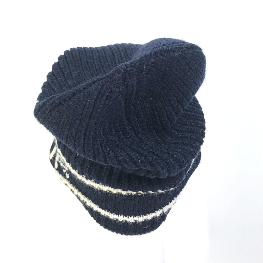 Christian Dior Knit hat 31NOE714IXGH Wool / cashmere Navy logo Women U Used
