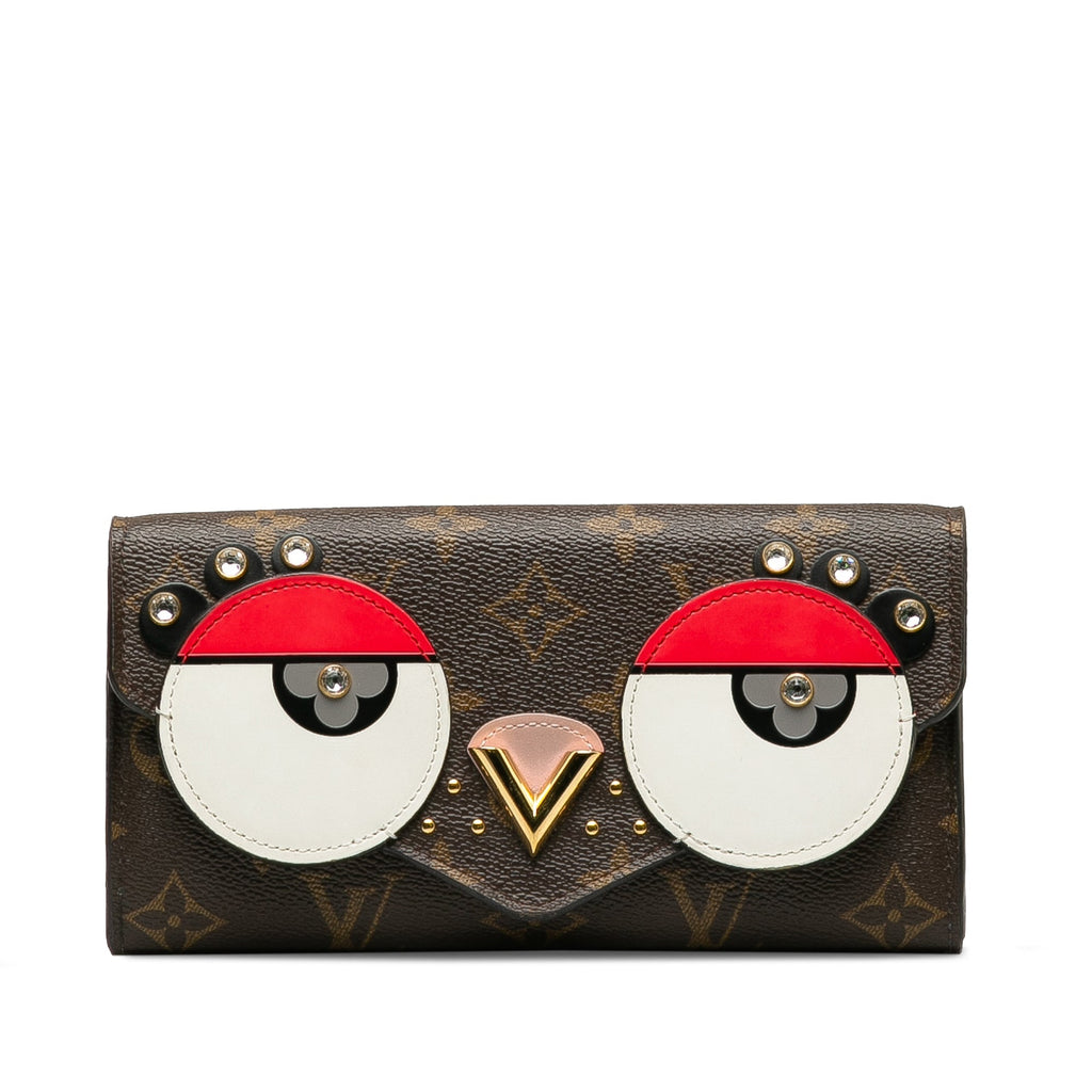 Brown Louis Vuitton Monogram Valentines Bird Sarah Wallet