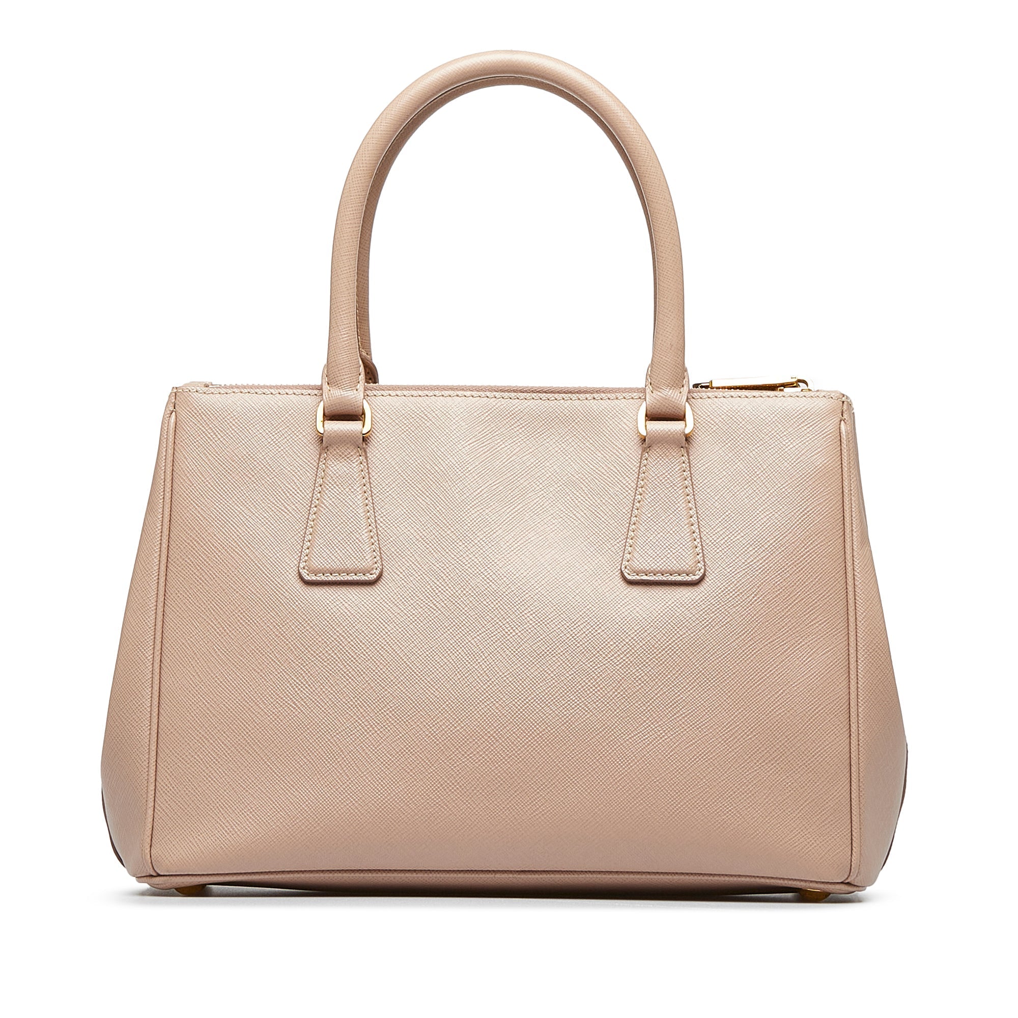 Prada Double Zip Galleria Beige Saffiano Lux