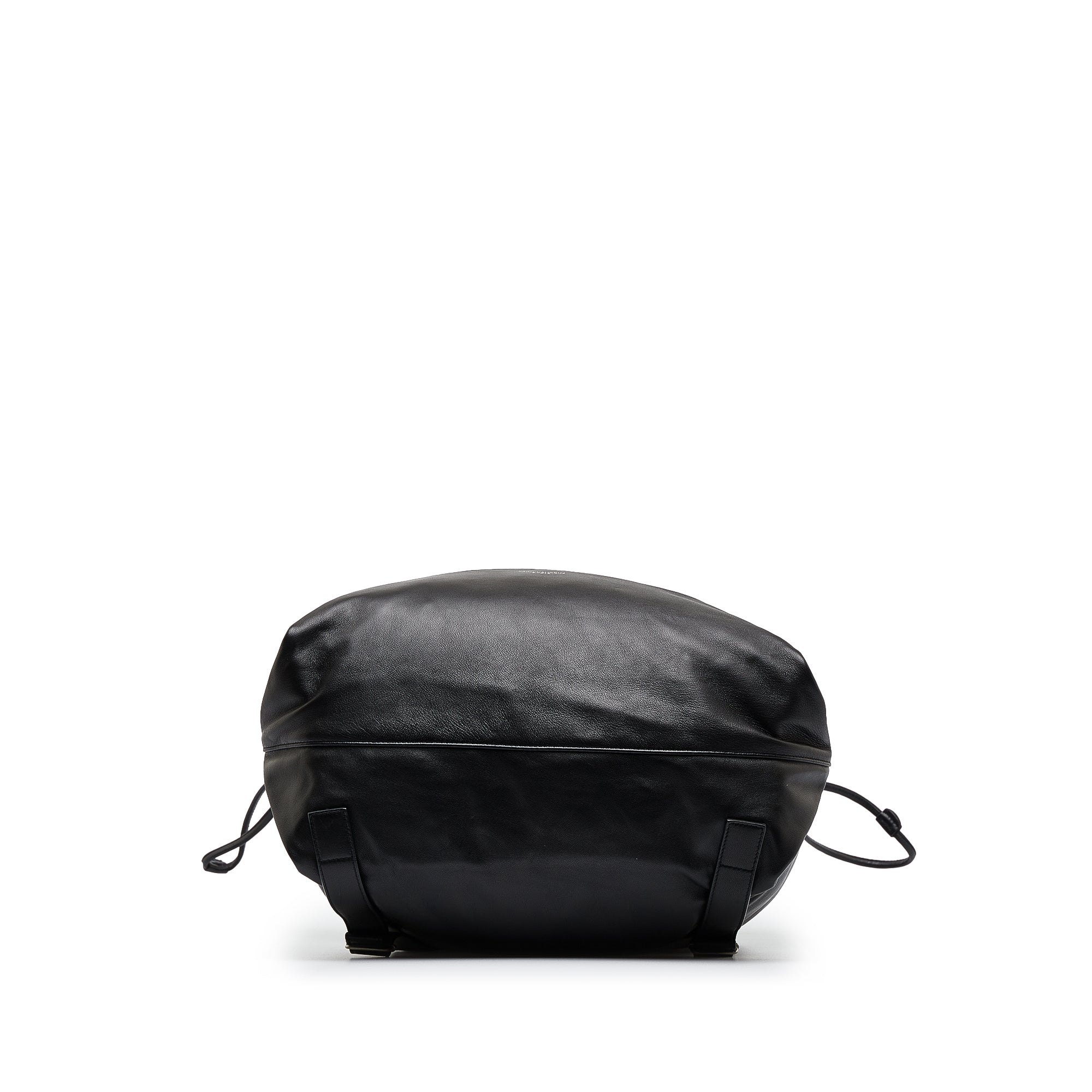 Yves Saint Teddy Drawstring Black Calfskin
