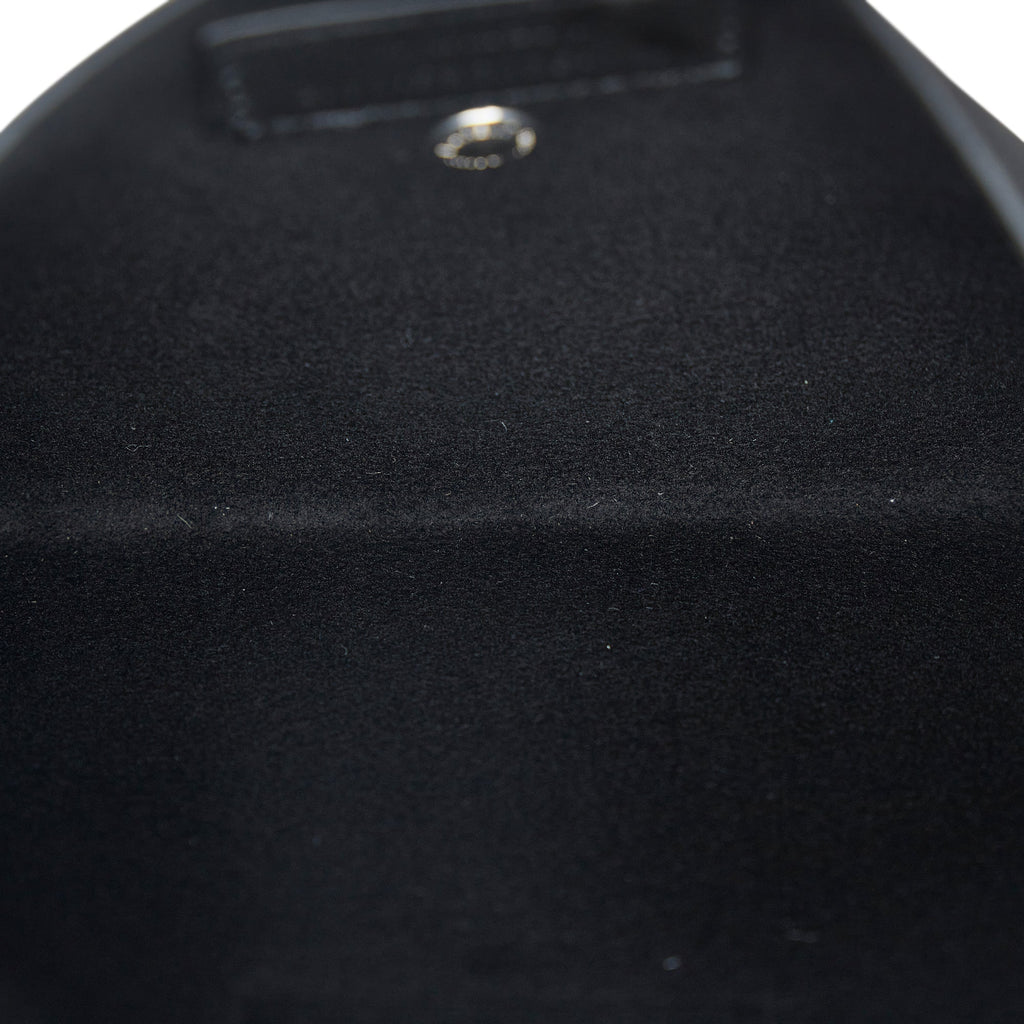 Yves Saint Teddy Drawstring Black Calfskin