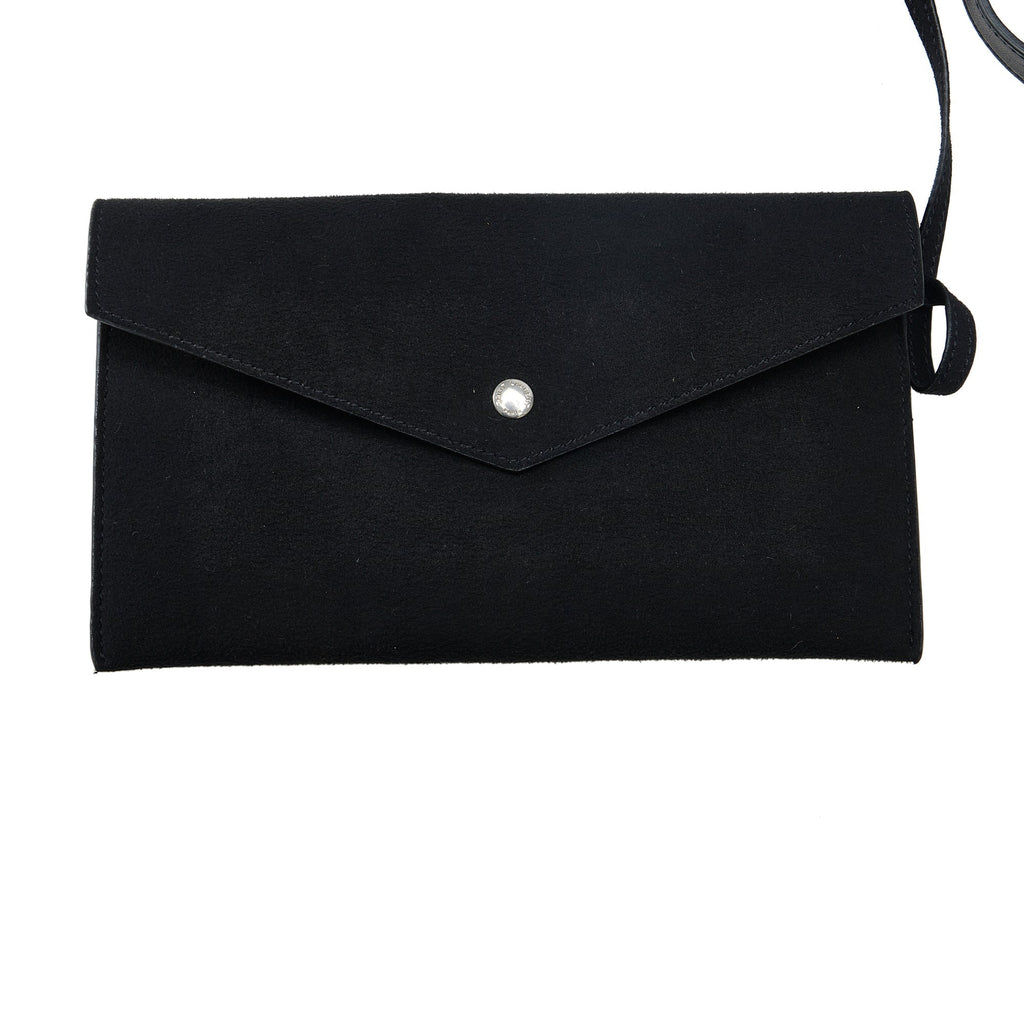 Yves Saint Teddy Drawstring Black Calfskin