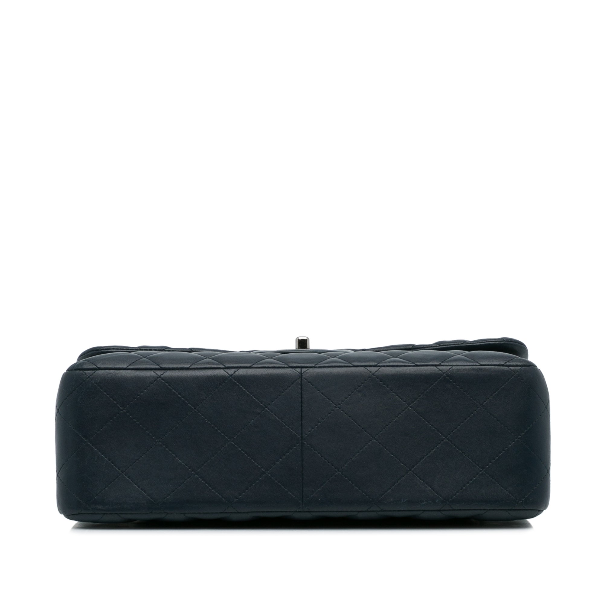 Chanel Classic Double Flap Jumbo Blue Lambskin Gold
