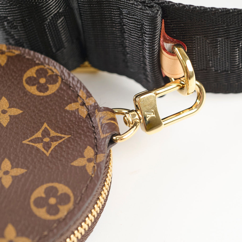 Louis Vuitton Canvas Strap With Coin Purse Monogram Black