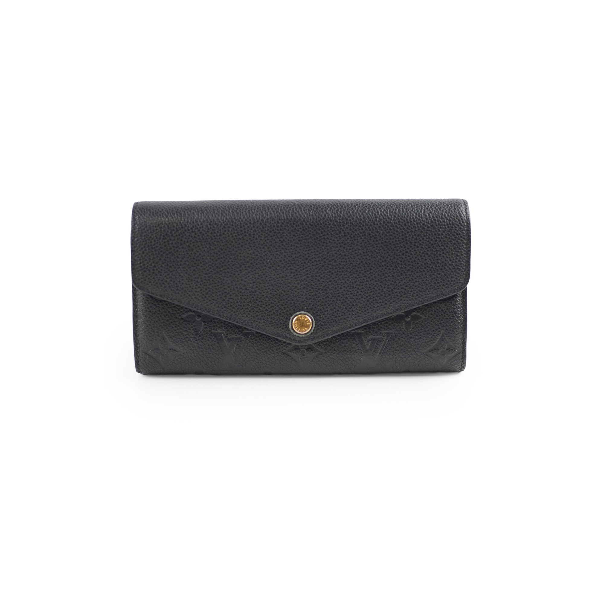 Louis Vuitton Sarah Long Wallet Empriente Black