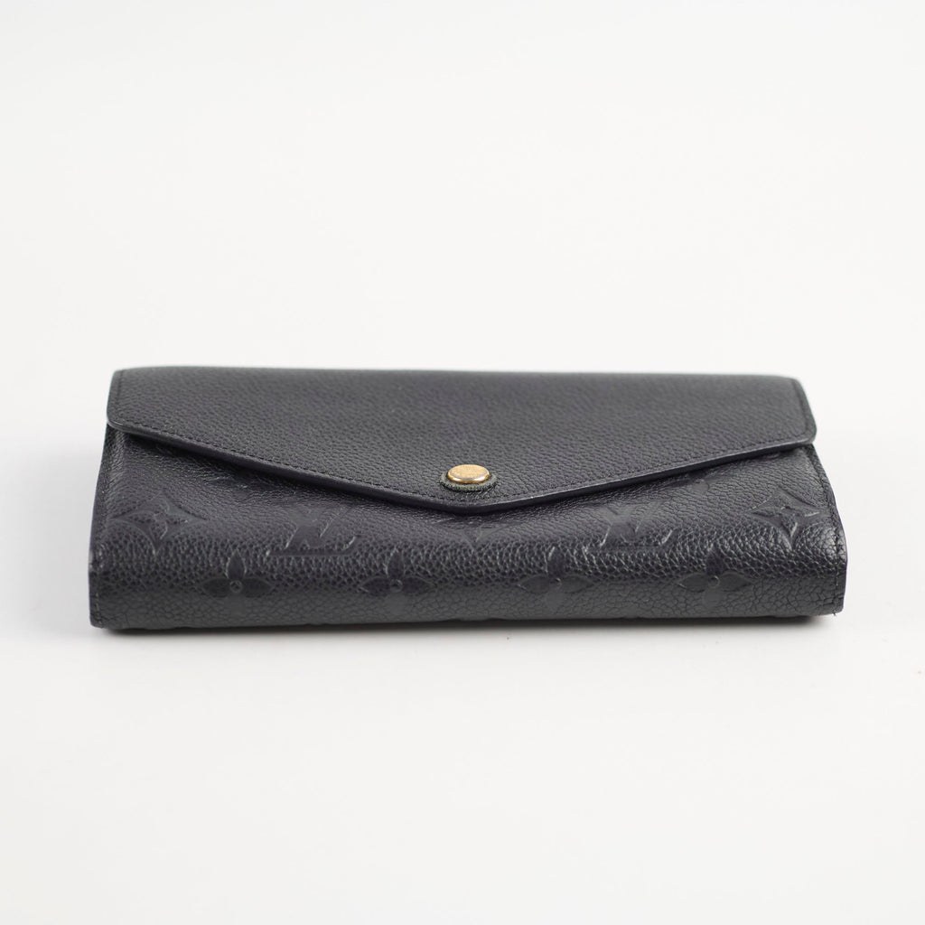Louis Vuitton Sarah Long Wallet Empriente Black
