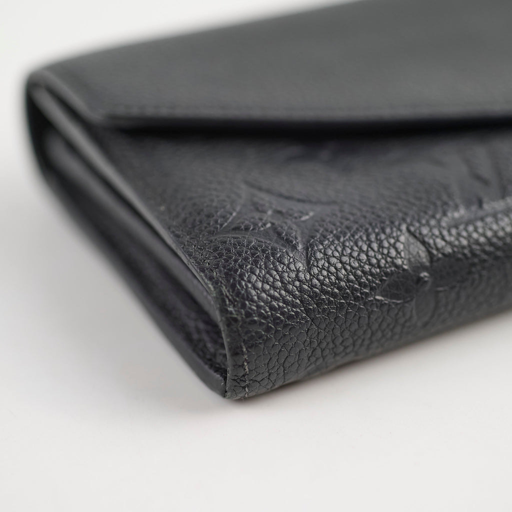 Louis Vuitton Sarah Long Wallet Empriente Black