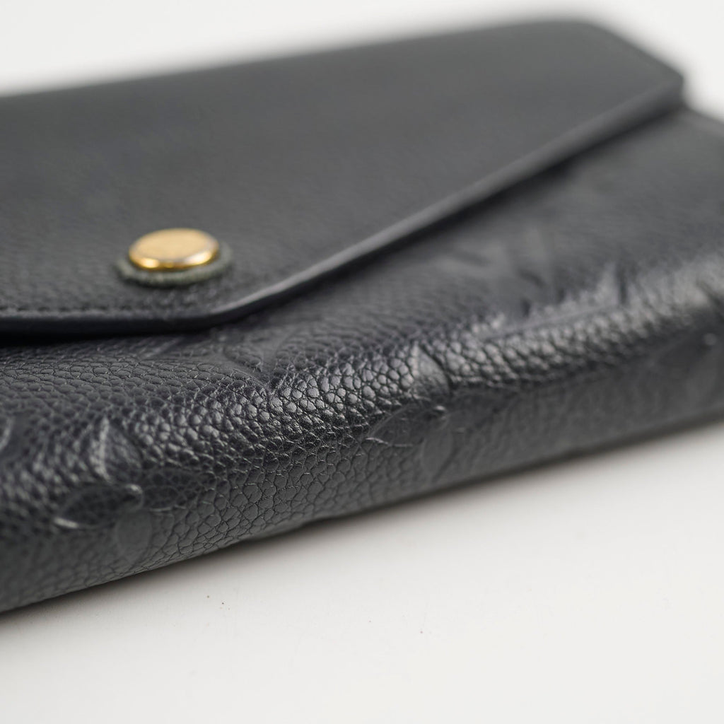 Louis Vuitton Sarah Long Wallet Empriente Black