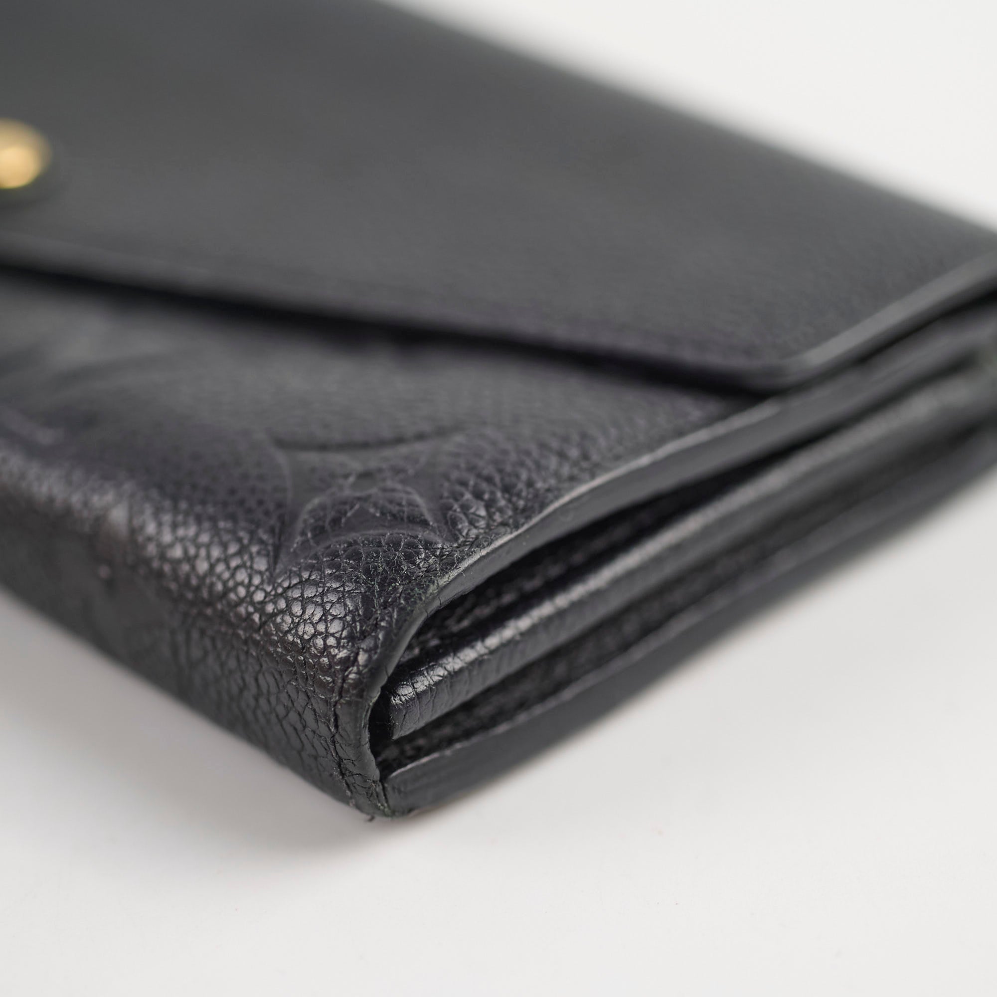 Louis Vuitton Sarah Long Wallet Empriente Black
