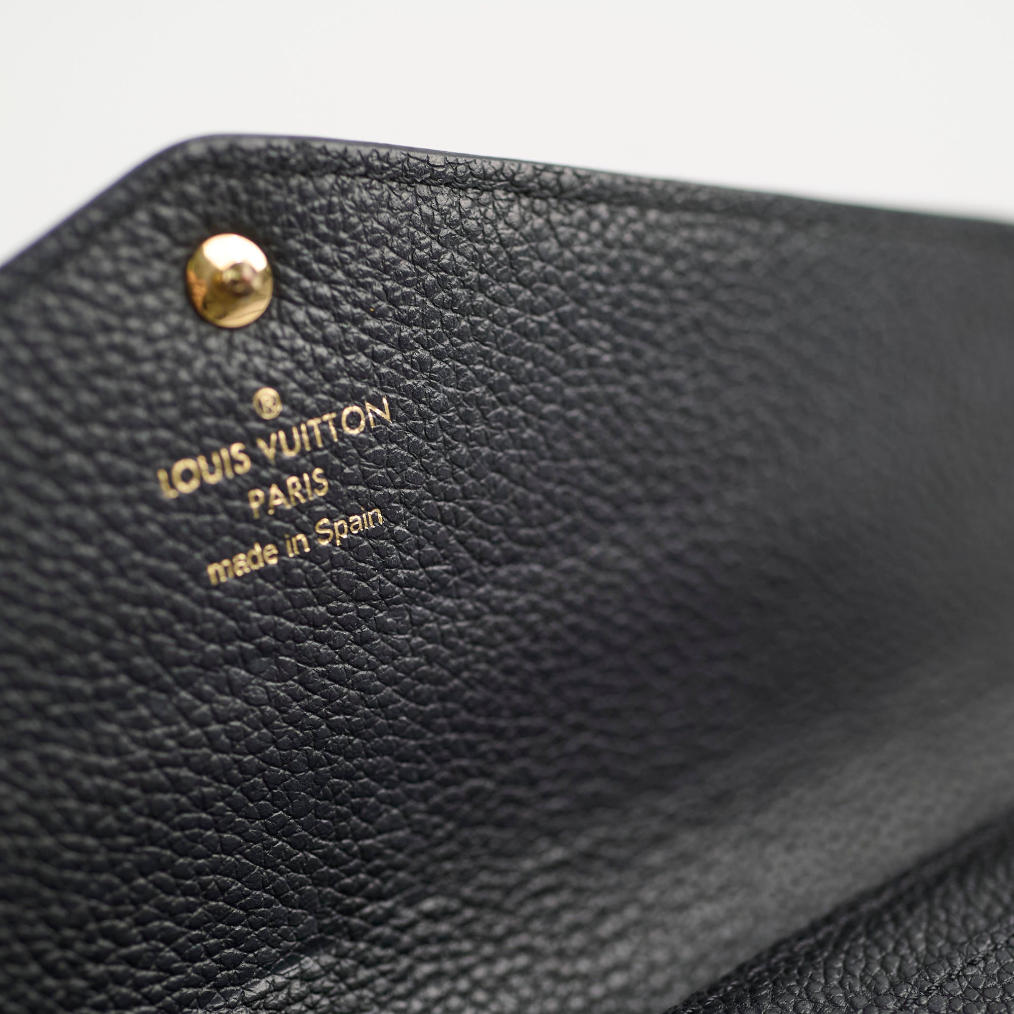 Louis Vuitton Sarah Long Wallet Empriente Black