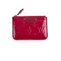 Louis Vuitton Card Key Wallet Vernis Patent Dark Pink