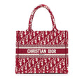 Dior Book Tote Small Red Oblique Canvas