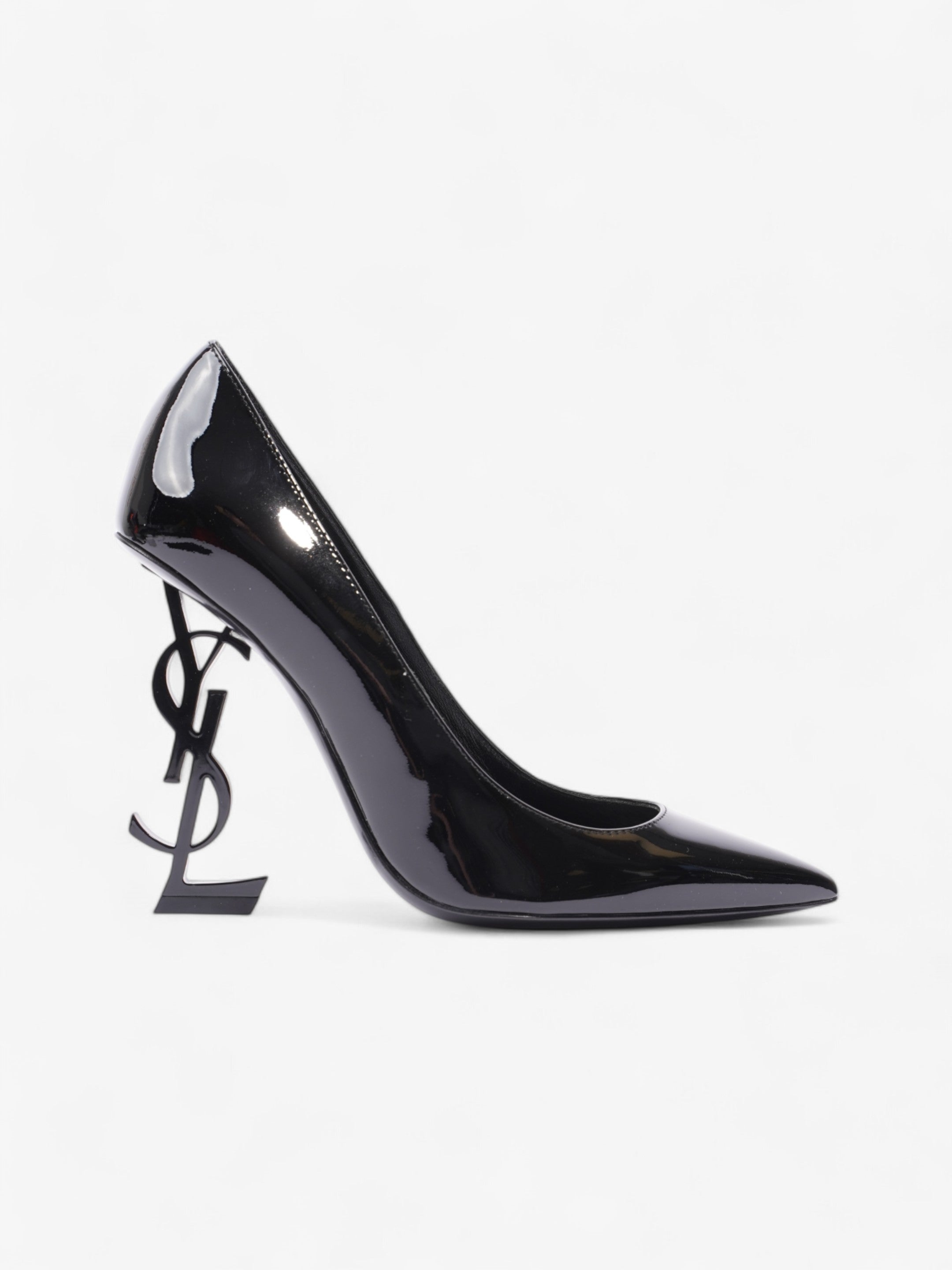 Saint Laurent Opyum Heels 110 Black Patent Leather EU 37 UK 4