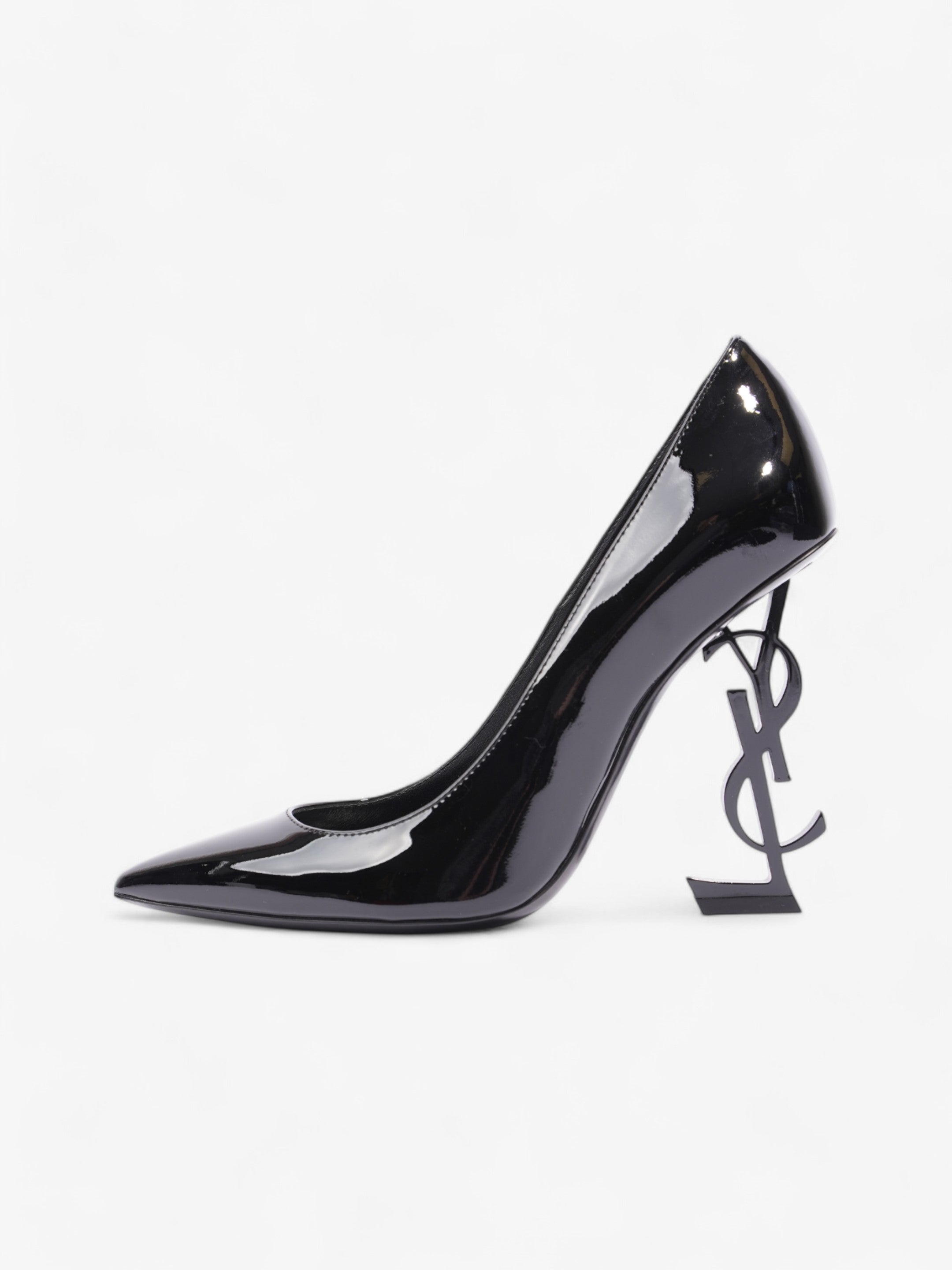 Saint Laurent Opyum Heels 110 Black Patent Leather EU 37 UK 4
