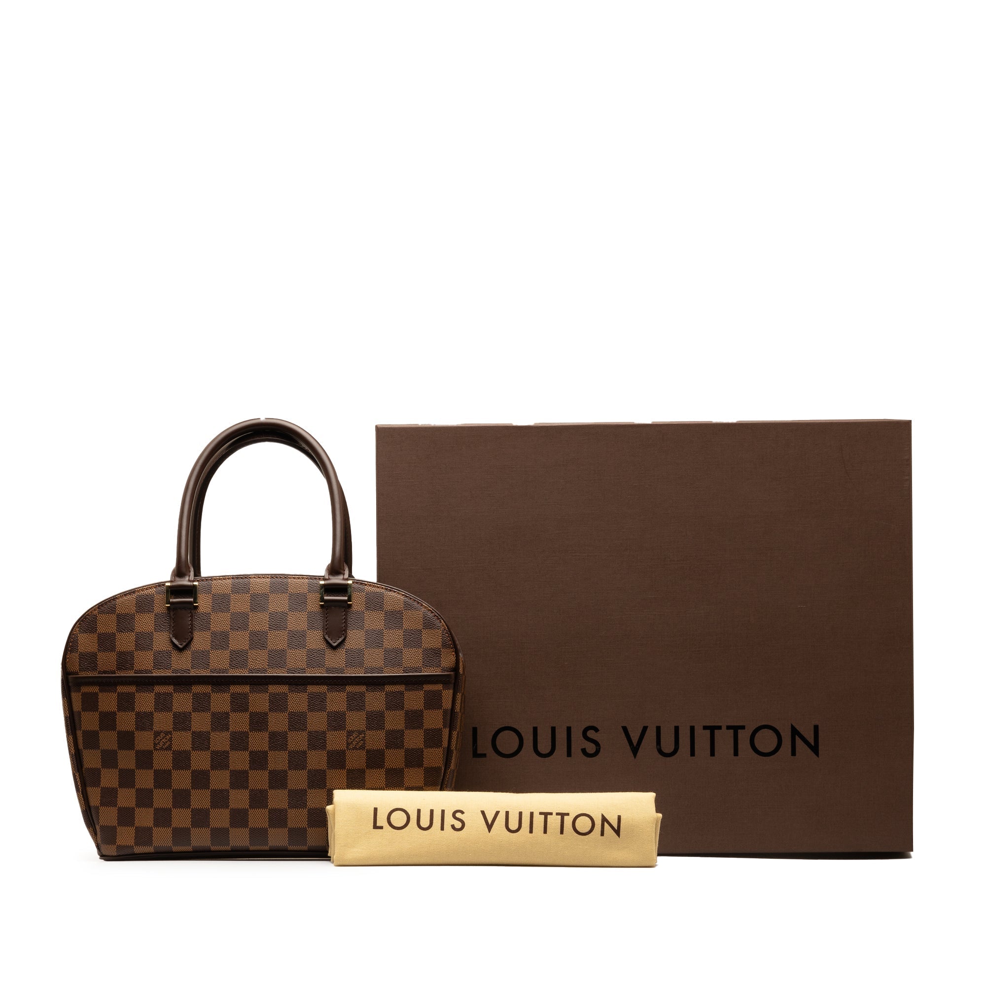 Brown Louis Vuitton Damier Ebene Sarria Horizontal Handbag