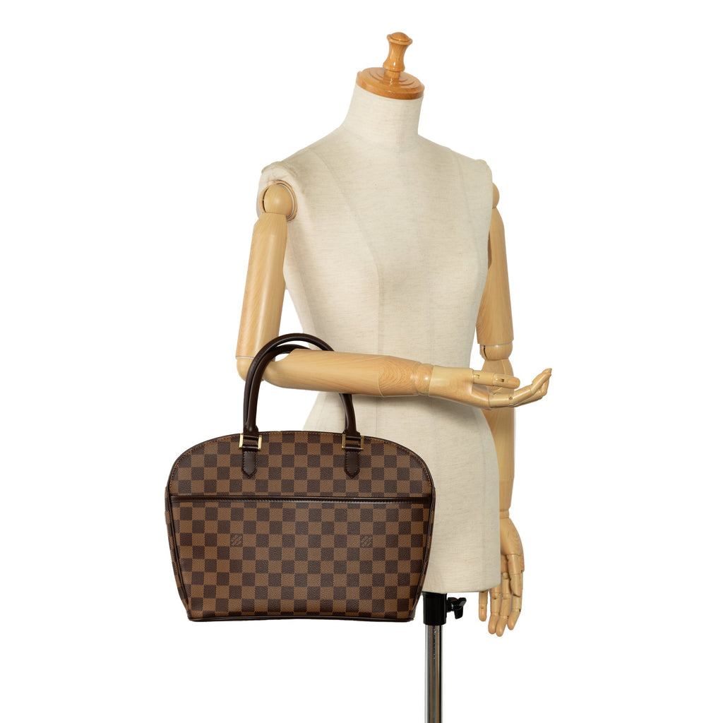 Brown Louis Vuitton Damier Ebene Sarria Horizontal Handbag