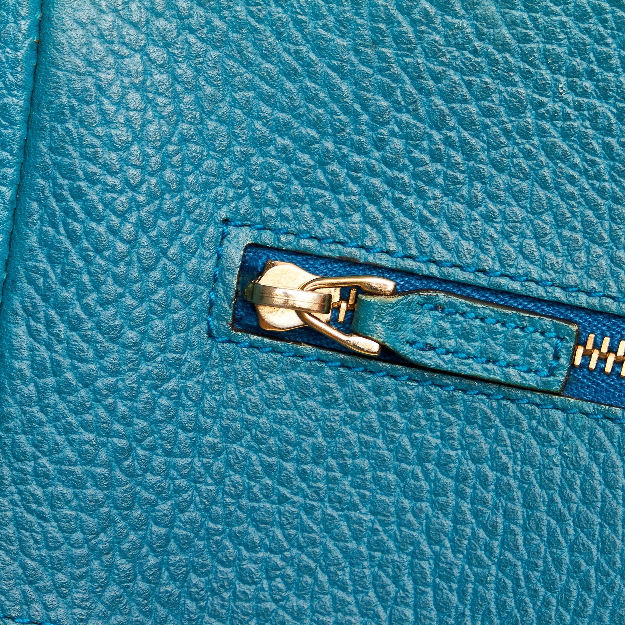 Blue Gucci Swing Leather Tote Bag